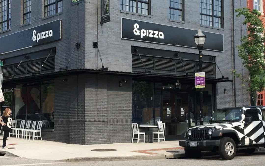 exterior of branded &pizza franchise across Maryland, Virginia, Pennsylvania, New Jersey, And DC