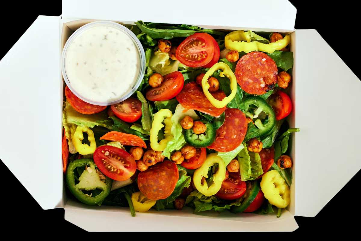 salad with different veggies representing create your own salad options