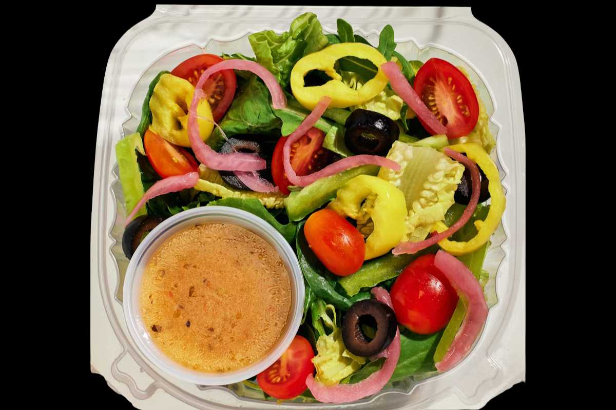 close up of italian side salad